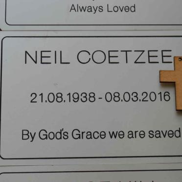 COETZEE Neil 1938-2016