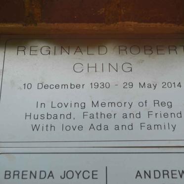 CHING Reginald Robert 1930-2014