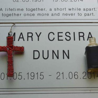 DUNN Mary Cesira 1915-2014