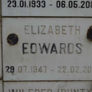 EDWARDS Elizabeth 1947-2001