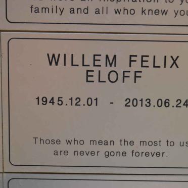 ELOFF Willem Felix 1945-2013