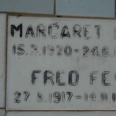 FEW Fred 1917-1986 &amp; Margaret 1920-1985