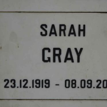 GRAY Sarah 1919-2005