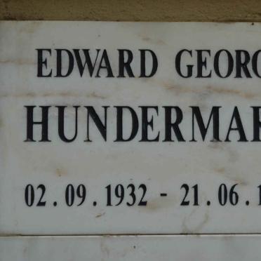 HUNDERMARK Edward George 1932-1999