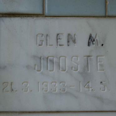 JOOSTE Glen M. 1933-1991