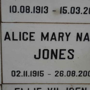 JONES Alice Mary Nana 1915-2001