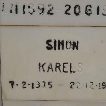 KARELS Simon 1935-1982