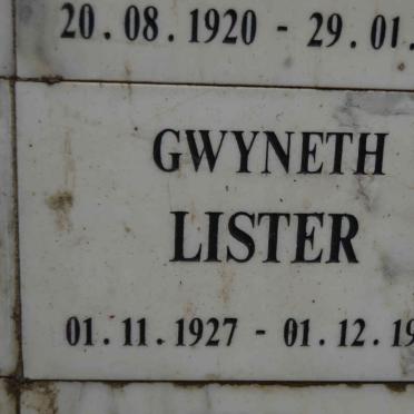 LISTER Gwyneth 1927-1999