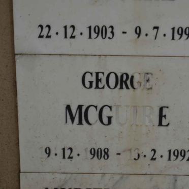 MCGUIRE George 1908-1992