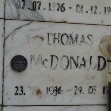McDONALD Thomas 1936-19??