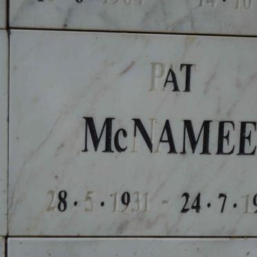 McNAMEE Pat 1931-1996