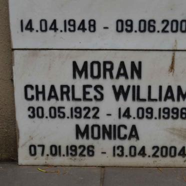 MORAN Charles William 1922-1996 &amp; Monica 1926-2004