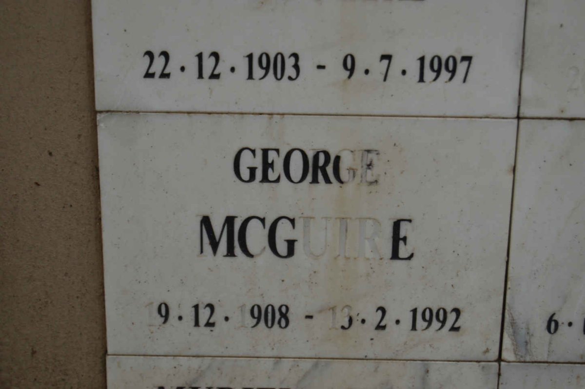 MCGUIRE George 1908-1992