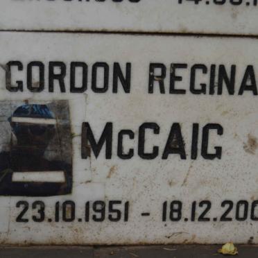McCAIG Gordon Reginald 1951-2009