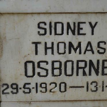 OSBORNE Sidney Thomas 1920-1991