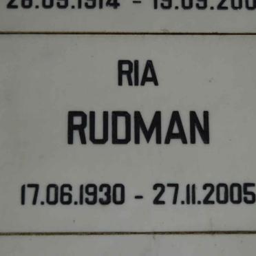 RUDMAN Ria 1930-2005