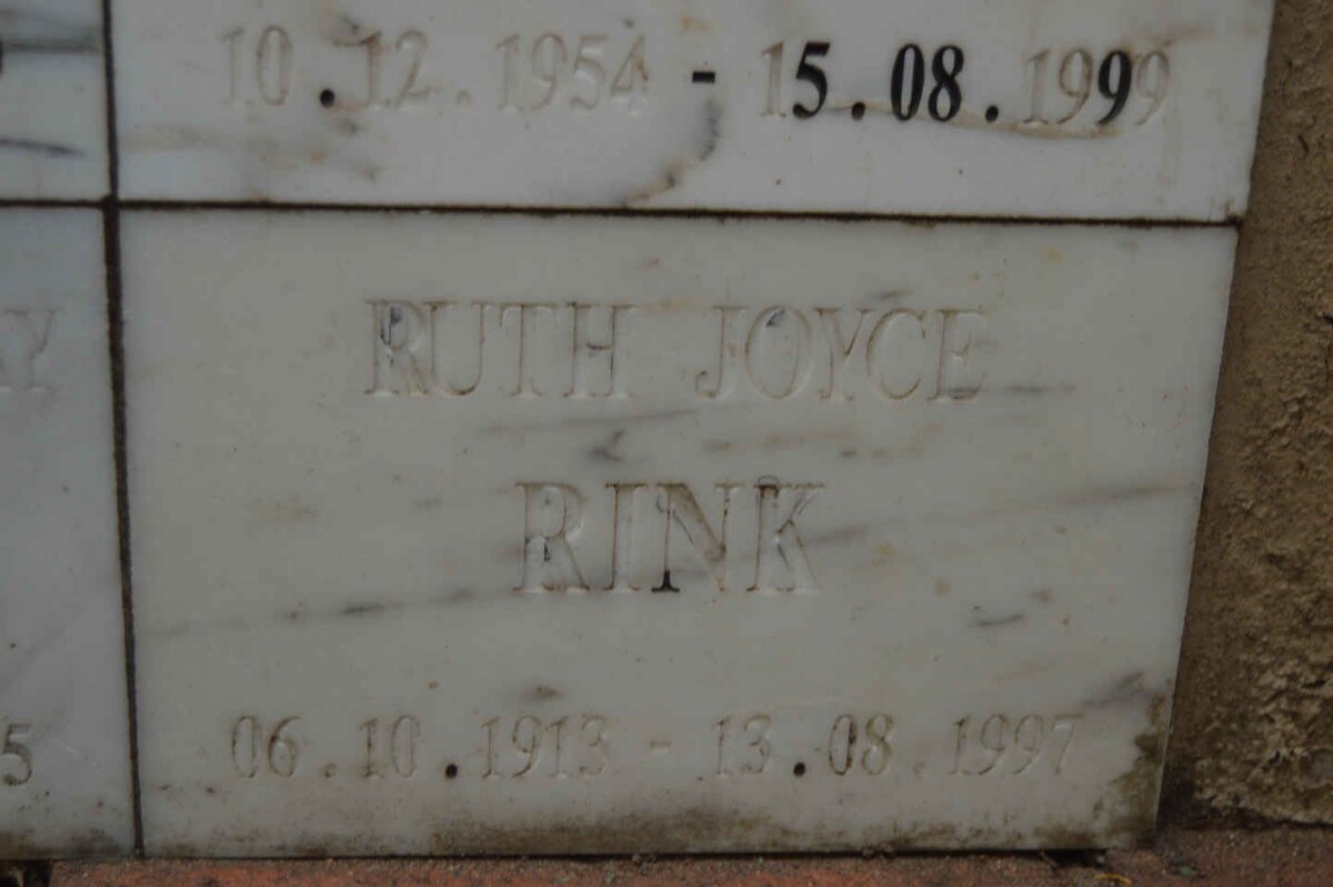 RINK Ruth Joyce 1913-1997