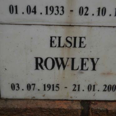 ROWLEY Elsie 1915-2000