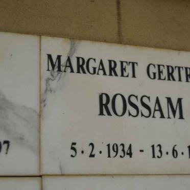 ROSSAM Margaret Gertrude 1934-1997