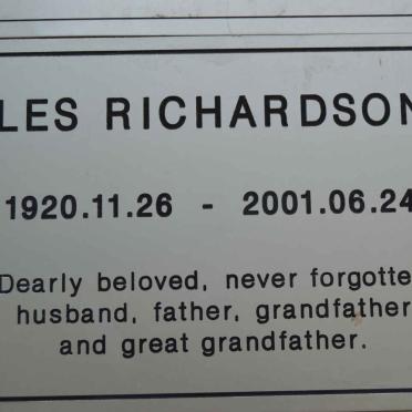 RICHARDSON Les 1920-2001