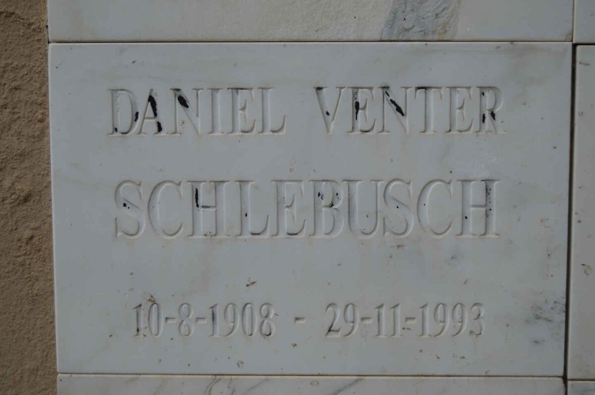 SCHLEBUSCH Daniel Venter 1908-1993
