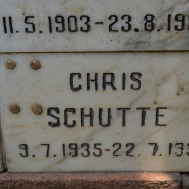 SCHUTTE Chris 1935-1991