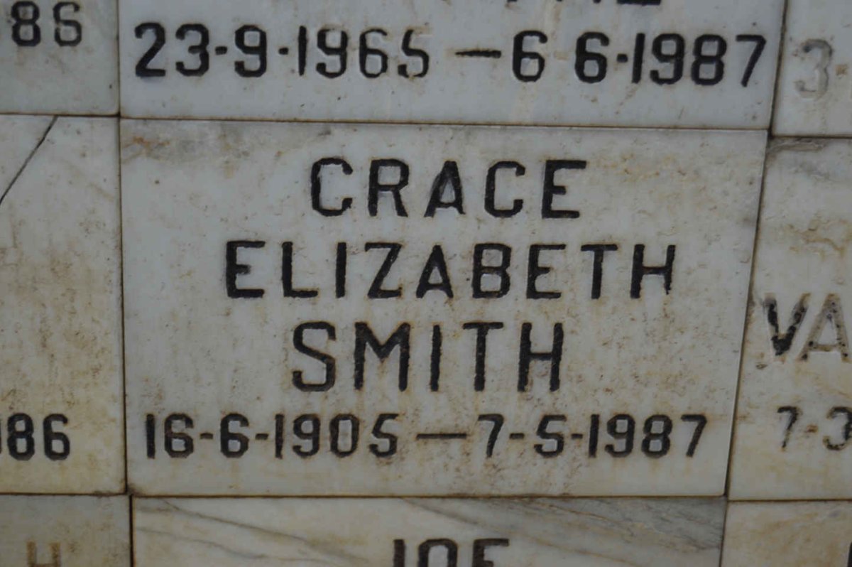SMITH Grace Elizabeth 1905-1987