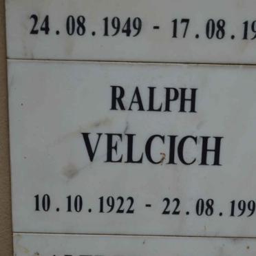 VELCICH Ralph 1922-1998