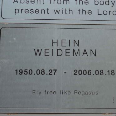 WEIDEMAN Hein 1950-2006