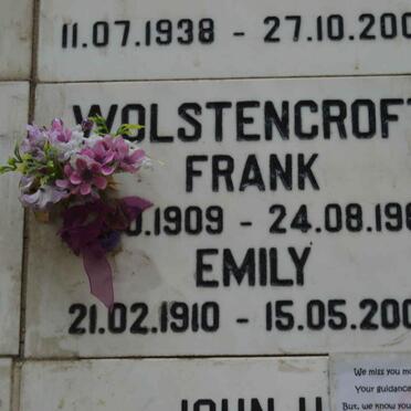WOLSTENCROFT Frank 1909-1960 &amp; Emily 1910-2000