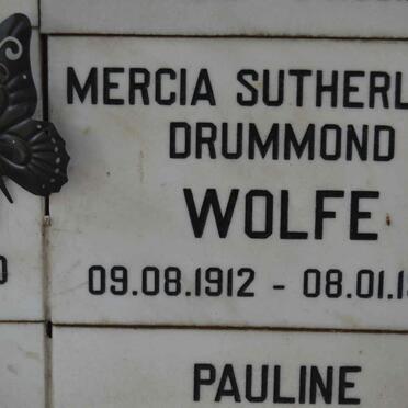 WOLFE Mercia Sutherland Drummond 1912-1992