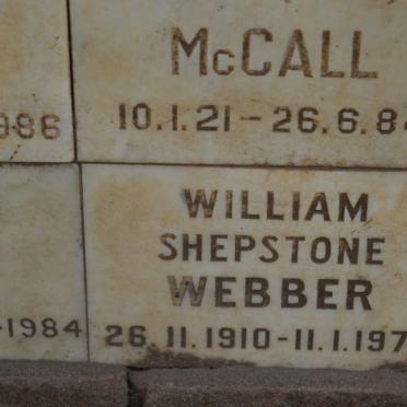 WEBBER William Shepstone 1910-1979