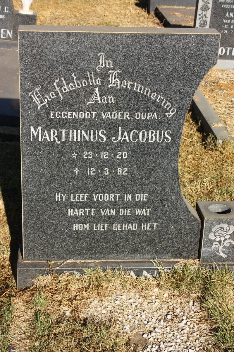? Marthinus Jacobus 1920-1982