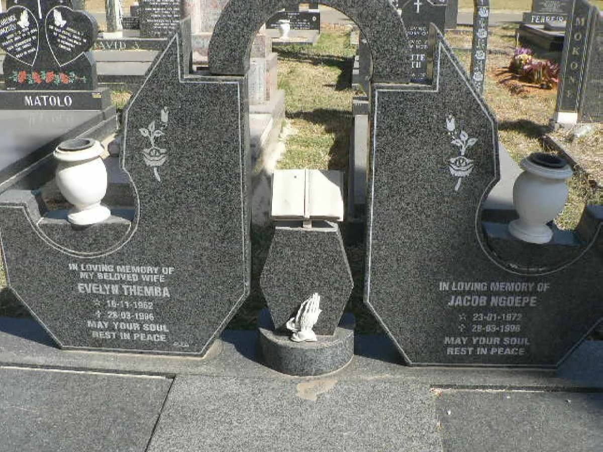 ? Jacob Ngoepe 1972-1998 &amp; Evelyn Themba 1962-1996