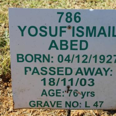 ABED Yosuf Ismail 1927-2003