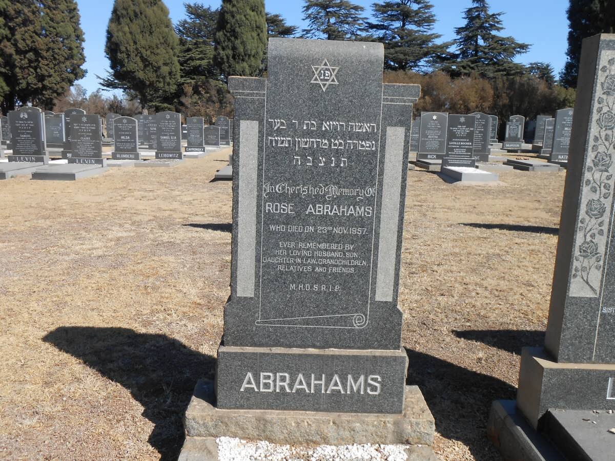 ABRAHAMS Rose -1957