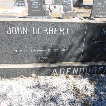 ADENDORFF John Herbert 1912-1987