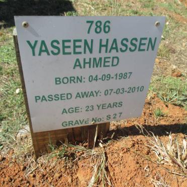 AHMED Yaseen Hassen 1987-2010