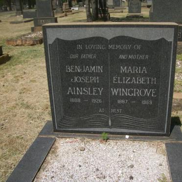 AINSLEY Benjamin Joseph 1888-1926 &amp; Maria Elizabeth WINGROVE 1887-1969