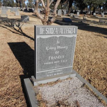 ALLEGRIA Frances, de Souza -1951