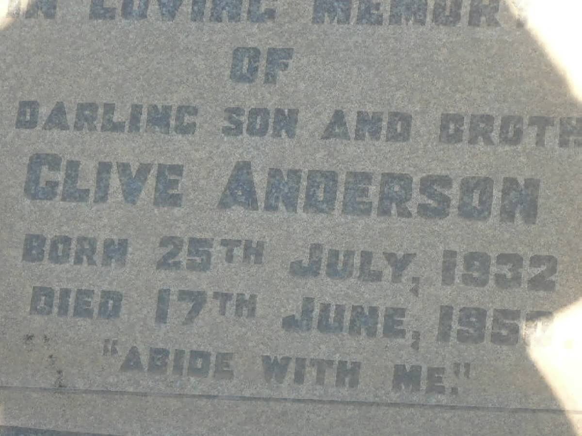 ANDERSON Clive 1932-195?
