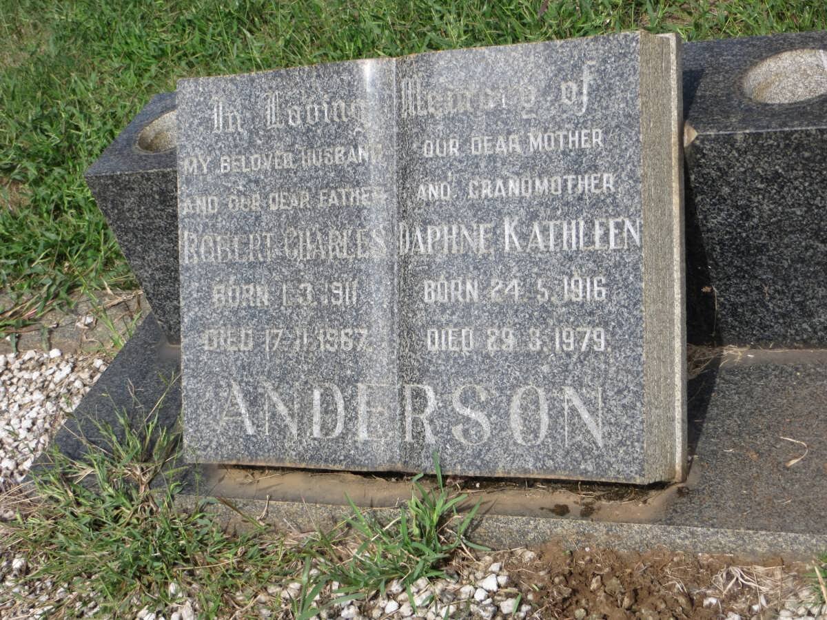 ANDERSON Robert Charles 1911-1967 &amp; Daphne Kathleen 1916-1979