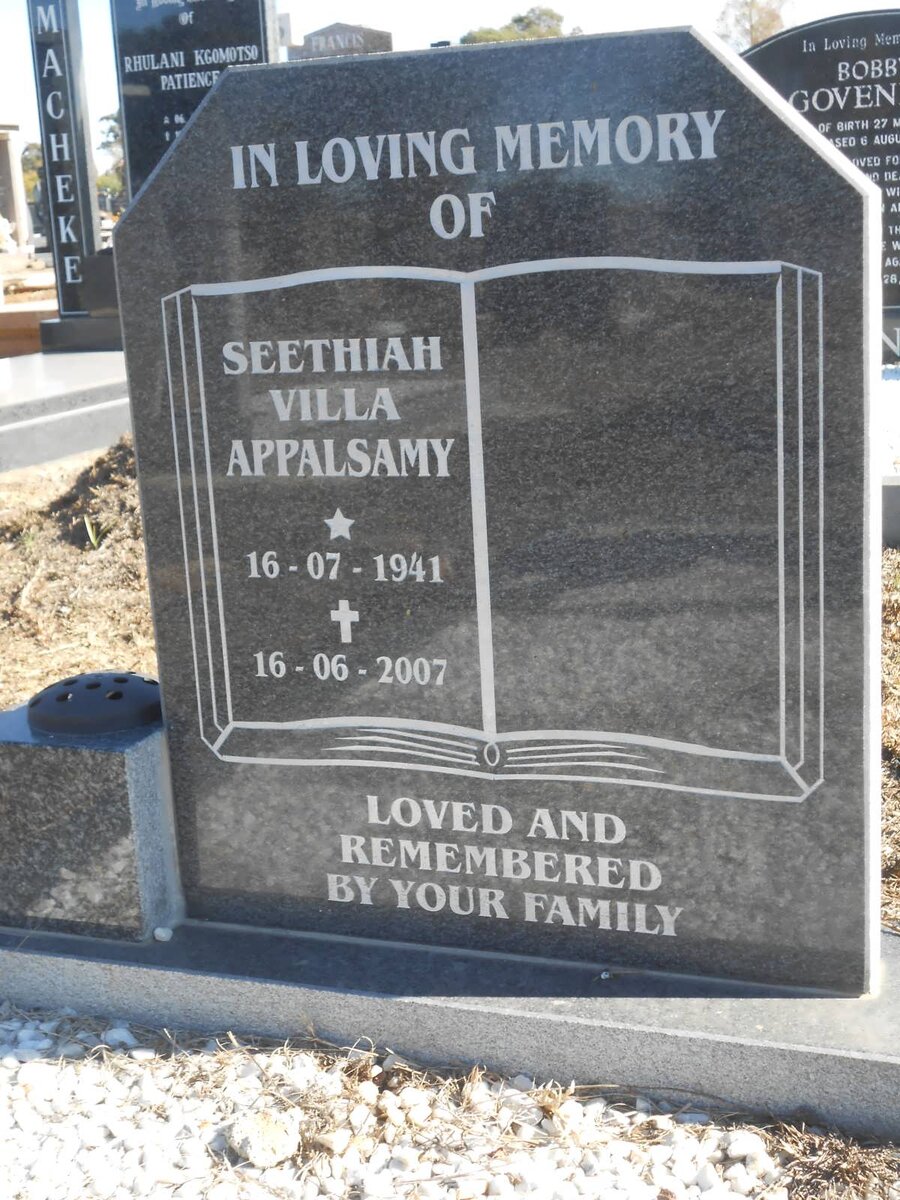 APPALSAMY Seethiah Villa 1941-2007