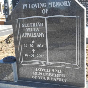 APPALSAMY Seethiah Villa 1941-2007