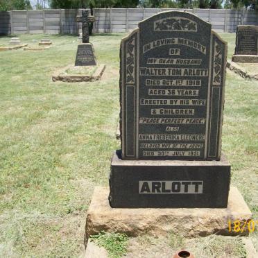 ARLOTT Walter Tom -1918 &amp; Anna Frederika Eleonore -1951