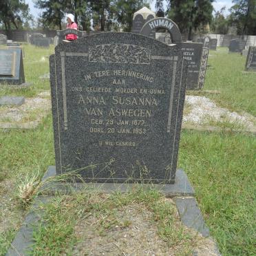 ASWEGEN Anna Susanna, van 1877-1953