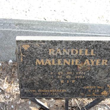 AYER Randell Malenie 1974-1997