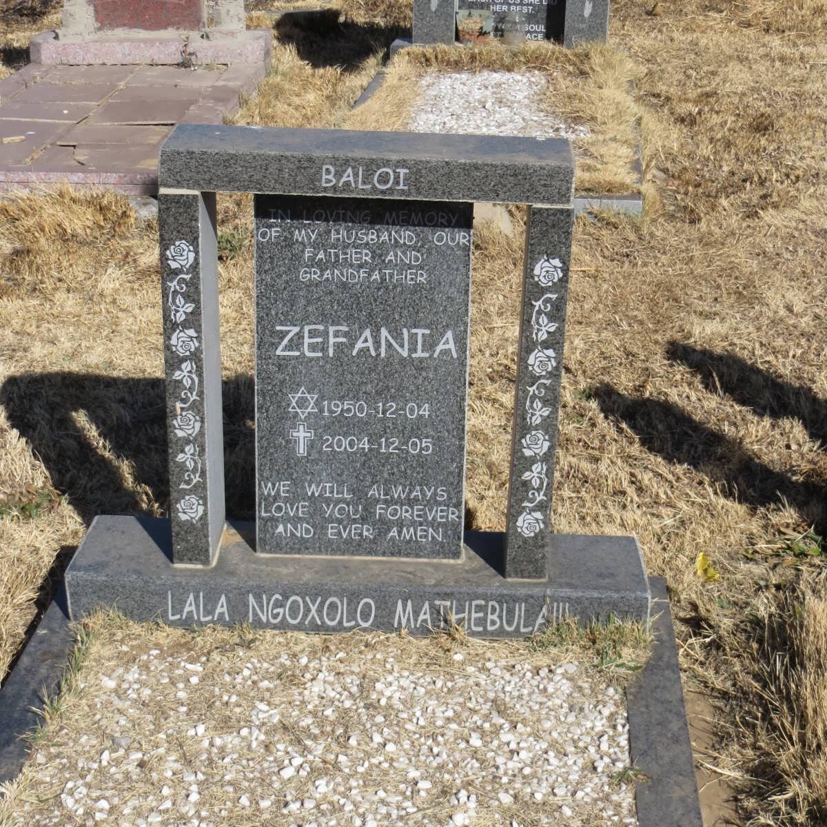 BALOI Zefania 1950-2004