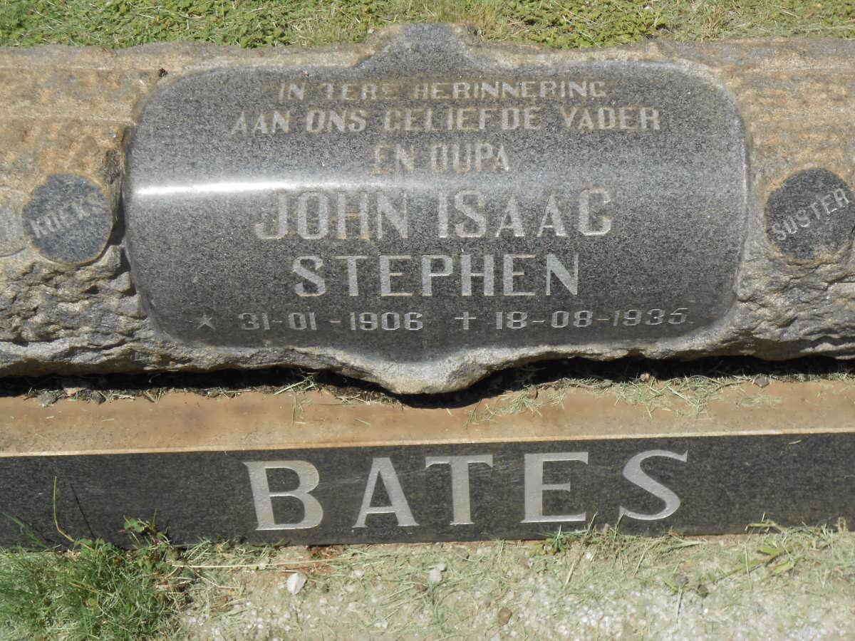 BATES John Isaac Stephen 1906-1935