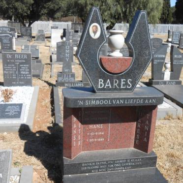 BARES Hansi Dieter 1941-1989 &amp; Tania Therese